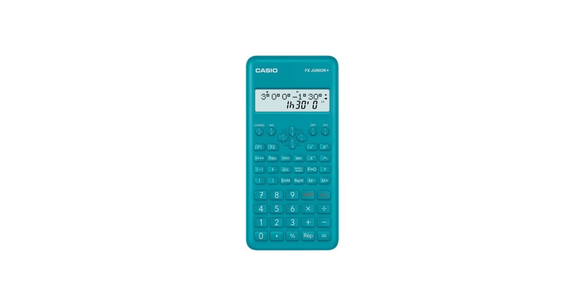 Calculatrice Casio FX Junior Plus Avec Coque, Scolaire, 2 Lignes, Pile, Ouvert Mais Jamais Servie