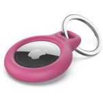 image produit Belkin Étui pour Apple AirTag avec Attache en Métal, Porte Clés, Protection Durable, Anti-rayure, Ouverture Facile et Rebords Surélevés, Idéal pour Chiens et Animaux de Compagnie, Bagages, etc., Rose