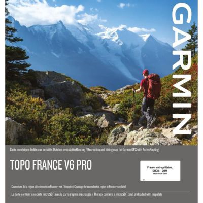 image Garmin Garmin France V6 Pro, Hele Lands, Carte Topo Microsd™/SD™, Noir, Micro SD EU