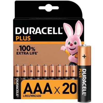image Duracell Plus-AAA CP20 Pile LR3 (AAA) alcaline(s) 1.5 V 20 pc(s)