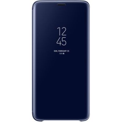 Samsung EF-ZG965CLEGWW Clear View Coque, Etui à rabat Cover Fonction Stand pour Galaxy S9+ Bleu - Design translucide