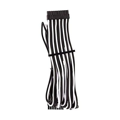 Câble ATX 24 broches type 4 Gen 4 à gainage individuel CORSAIR Premium – blanc /noir