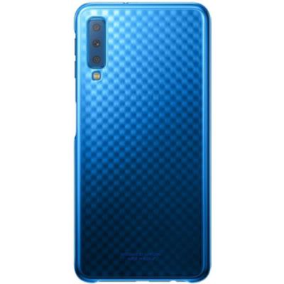 image Samsung Coque Rigide pour Galaxy A7 (2018) Bleu/Transparente