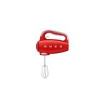 image produit Smeg, Batteur Électrique HMF01RDEU, 9 Niveaux de Vitesse, Fonction Turbo, Système de Démarrage Smooth Start, 4 Batteurs, 2 Crochets Pétrisseurs et Enrouleur de Câble Fournis, 250W, Rouge