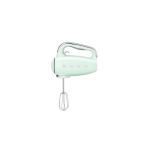image produit Smeg, Batteur Électrique HMF01PGEU, 9 Niveaux de Vitesse, Fonction Turbo, Système de Démarrage Progressif, 4 Batteurs, 2 Crochets Pétrisseurs et Range Cable Fournis, 250W, Vert d'eau