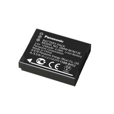 image Panasonic Lumix DMW-BCM13E Batterie rechargeable 3.6V, 1250mAh, 4.5Wh pour Lumix TZ70, TZ57, FT7 - Noir