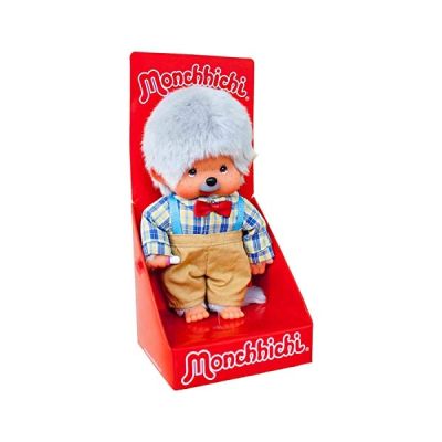 image Bandai - Monchhichi - Monchhichi Papi - singe iconique des années 80 - Peluche toute douce 20 cm pour enfants et adultes - Jouet Enfant 2 ans et + - SE23314