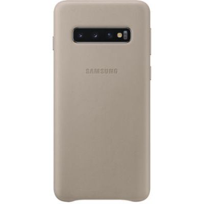 image Samsung Coque en cuir pour Galaxy S10 - Gris