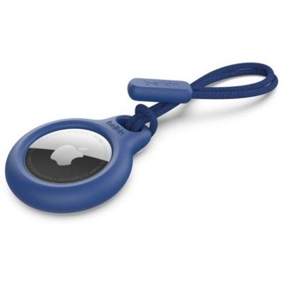 image Belkin Anneau de protection avec cordon d'attache (protection pour AirTag, accessoire résistant aux rayures, bleu)