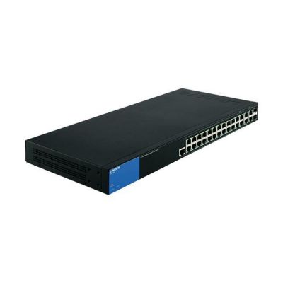 image Linksys LGS528P-EU Commutateur Gigabit intelligent administrable à 26 ports (24 ports PoE+) avec 2 ports SFP pour professionnels