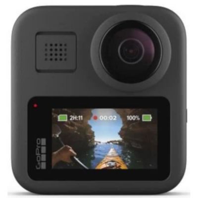 image GoPro Max - Caméra d'action numérique 360 ​​étanche avec stabilisation, écran Tactile et Commande vocale incassables - Streaming HD en Direct CHDHZ-201-RW Noir & Rechargeable Battery (Max 360)