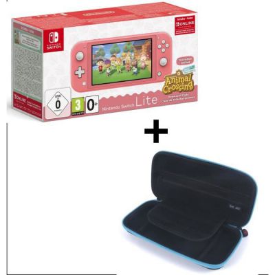 Comparer les prix : Steelplay - Etui de Protection pour Nintendo Switch Lite,  Housse de Transport Rigide avec espace de rangement pour 8 Cartes de Jeu et  Poignée de transport - Noir/Bleu