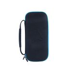 image produit Steelplay - Etui de Protection pour Nintendo Switch Lite, Housse de Transport Rigide avec Espace de Rangement pour 8 Cartes de Jeu et Poignée de Transport - Noir/Bleu