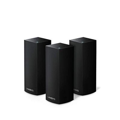 image Linksys Système Wi-Fi Mesh Multiroom Velop double bande WHW0303B (Wi-Fi AC6600, contrôle parental, pack de 3, portée de signal jusqu’à 525 m2, noir)