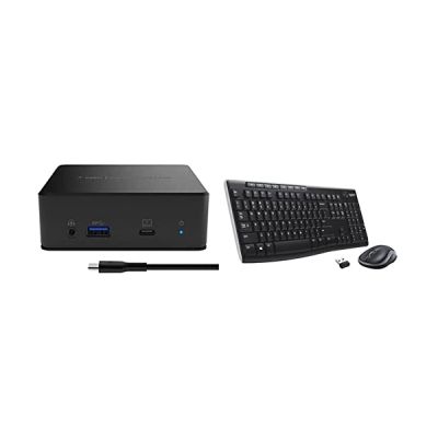 image Belkin Station d'accueil USB-C à double écran (alimentation 85 W, HDMI, USB-A 3.1 Gen 1, Gigabit Ethernet, entrée/sortie audio pour MacBook, XPS et autres ordinateurs portables), noire