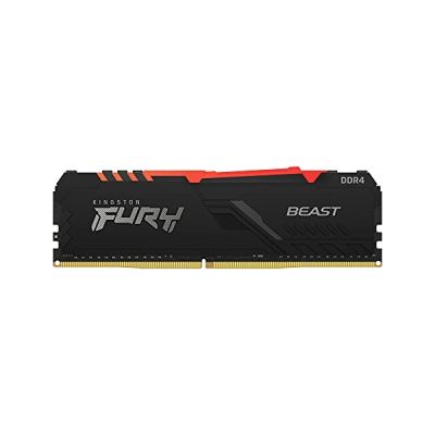image Kingston FURY Beast RGB 8GB 3600MHz DDR4 CL17 Mémoire Kit pour PC Module Simple KF436C17BBA/8