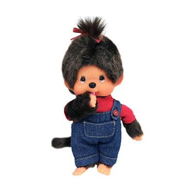 image Monchhichi - peluche - Fille salopette T-shirt rouge 20 cm - 24356