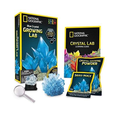 image Bandai- Blue Crystal Growing Kit National Geographic Faire Pousser-Cristal Bleu-Jeu Scientifique et éducatif-STEM-JM00670, JM00670, Couleur Assortie