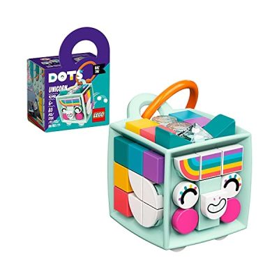 image LEGO 41940 Dots Porte-Clés Licorne Original, Kit de Loisirs créatifs, Jouet de Construction de Licorne pour Enfants dès 6 Ans