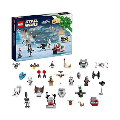 LEGO 75307 Star Wars Calendrier de l’Avent 2021 Jouet Enfants 6 Ans, The Mandalorian Idée de Cadeau pour Noël, Figurine