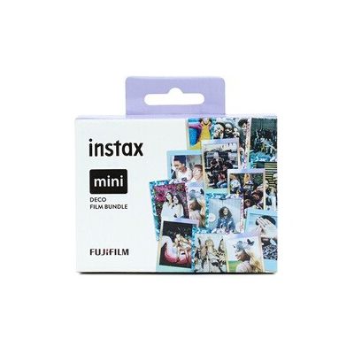 image instax Lot de 30 Mini pellicules décoratives avec confettis Bleus et Bordures sirène 70100149918