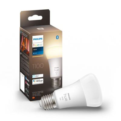 image Philips Hue White, ampoule LED connectée E27, équivalent 75W, 1100 lumen, compatible Bluetooth, fonctionne avec Alexa, Google Assistant et Apple Homekit (Lot de 3)