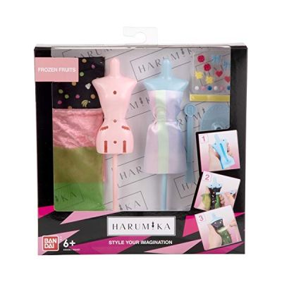 image Bandai- Harumika-Coffret Styliste Deluxe-Thème Frozen Fruits-Kit de Loisirs créatifs-pour créer sa Mode sans Fil, sans Aiguille, 40431