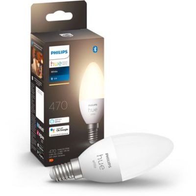 image Philips Hue White, ampoule LED Connectée flamme E14, Compatible Bluetooth, fonctionne avec Alexa, Google Assistant et Apple Homekit