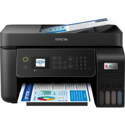 image Epson EcoTank ET-4800 Imprimante multifonction 4 en 1 (photocopieur, scanner, imprimante, fax, DIN A4, ADF, WiFi, Ethernet, écran, USB 2.0), grand réservoir d'encre, grande portée, faible coût de page