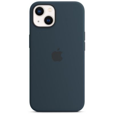 image Coque Apple iPhone 13 Silicone bleu nuit MagSafe