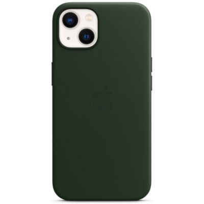 image Coque Apple iPhone 13 Cuir vert MagSafe