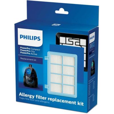 image Philips FC8010/02 Kit de filtres pour Aspirateur traineau PowerPro Compact et Active - Blanc