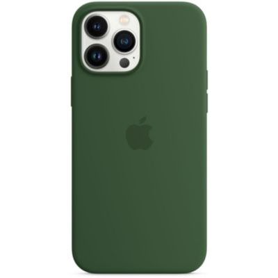 image Coque Apple iPhone 13 Pro Max Silicone vert Magsafe
