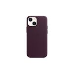 image produit Coque Apple iPhone 13 mini Cuir Cerise Noire Magsafe