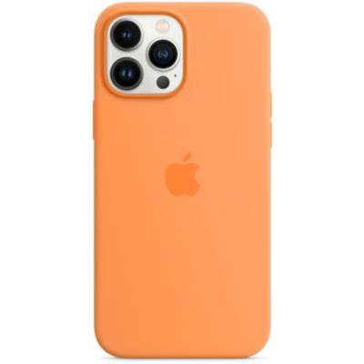 image Coque Apple iPhone 13 Pro Max Silicone Orange MagSafe