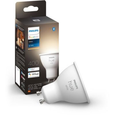 image Philips Hue White, ampoule LED Connectée GU10, Compatible Bluetooth, fonctionne avec Alexa, Google Assistant et Apple Homekit
