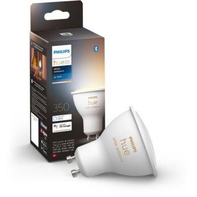 image Philips Hue White Ambiance, ampoule LED connectée GU10, compatible Bluetooth, fonctionne avec Alexa, Google Assistant et Apple Homekit