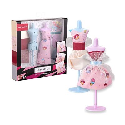 image BANDAI- Harumika-Coffret Styliste Deluxe-Thème Yummy All Over-Kit de Loisirs créatifs-pour créer sa Mode sans Fil, sans Aiguille, 40433