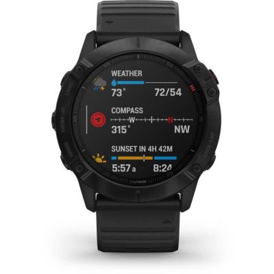 image Garmin Fenix 6X PRO - GPS Smartwatch Multisport 51mm, Display 1,4”, HR e saturazione ossigeno al polso, Musica, Mappe e pagamento contactless Garmin Pay, Ardesia/Nero