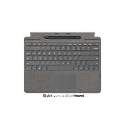 image Clavier pour tablette Microsoft Type Cover Surface Pro 8 - Platine
