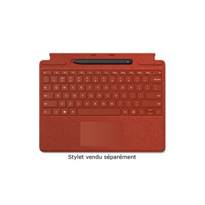 image Clavier pour tablette Microsoft Type Cover Surface Pro 8 - Rouge Coquelicot