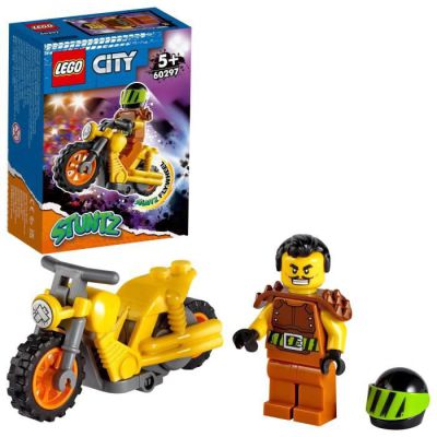 image LEGO 60297 City La Moto de Cascade Démolition, Ensemble Moto Jouet à Rétrofriction pour Enfants +5 Ans avec Figurine Wallop