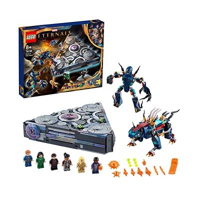 LEGO 76156 Marvel L’Ascension du Domo: Jouet de Construction de Vaisseau Spatial Super-Héros du Film Les Éternels, avec 2 Figurines Déviants, Idée Cadeau pour Fans de Marvel et Les Éternels