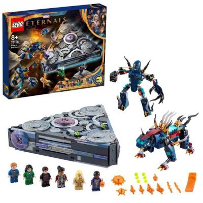 image LEGO 76156 Marvel L’ascension du Domo: Jouet de Construction de Vaisseau Spatial Super-Héros du Film Les Éternels, avec 2 Figurines Déviants, Idée Cadeau pour Fans de Marvel et Les Éternels