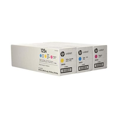 HP 125A pack de 3 toners LaserJet cyan/magenta/jaune authentiques (CF373AM)