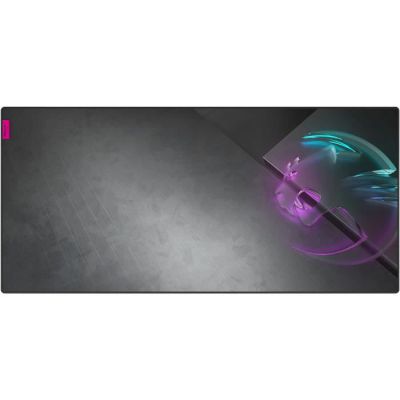 image Roccat Sense Icon Tapis de Souris de Jeu, Antidérapant, avec Support en Caoutchouc, Dessin Personnalisé et Surface en Tissu Traité à la Résine avec Bords aux Coutures Discrètes - XXL