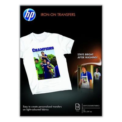 image HP Papier transfers - 12 feuilles - A4 - 210 x 297 mm