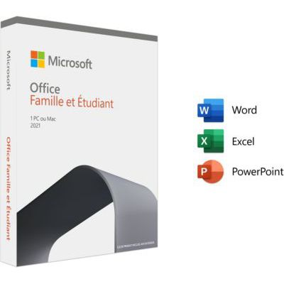 image Microsoft Office Famille et Etudiant 2021 | Achat définitif I | Box I 1 PC ou Mac
