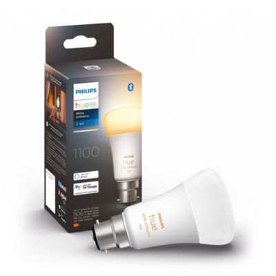 image Philips Hue White Ambiance, ampoule LED connectée B22 équivalent 75W, 1100 lumen, compatible Bluetooth, fonctionne avec Alexa, Google Assistant et Apple Homekit