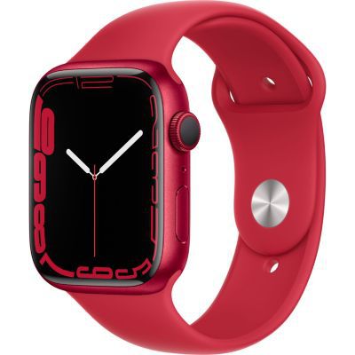 image Apple Watch Series 7 (GPS) Boîtier en Aluminium (Product) Red de 45 mm, Bracelet Sport (Product) Red - Regular